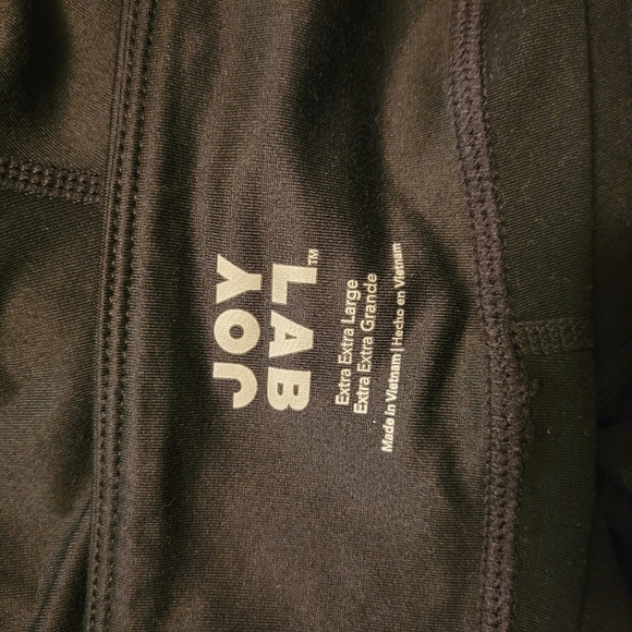 Joy Lab Black Cropped Mesh Accent Detail Leggings - Picture 7 of 7